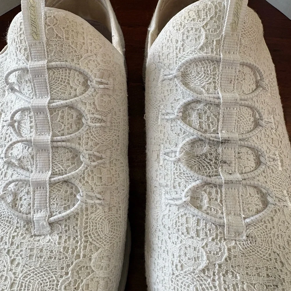 Skechers Women's Air-Cooled Memory Foam Sneakers Size 9.5 White Lace - Picture 8 of 10